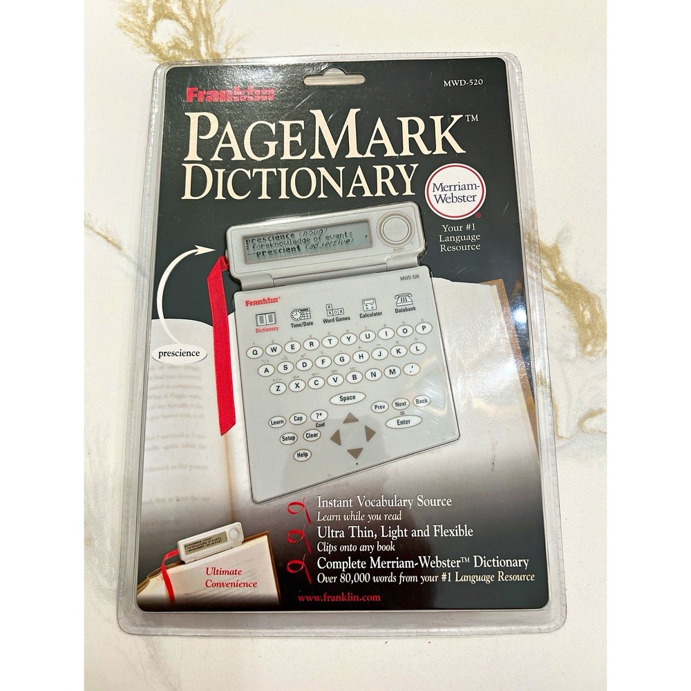 Franklin MWD-520 Handheld Merriam-Webster Dictionary w/ Calculator, Games